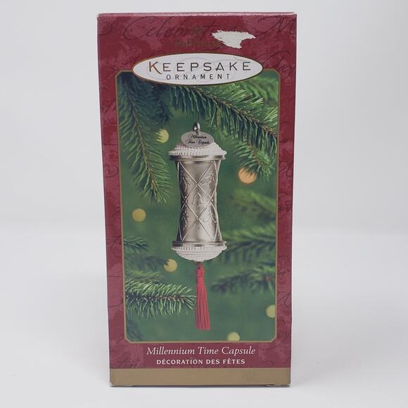 2000 Hallmark Millennium Time Capsule Keepsake Handcrafted Christmas Ornament - Picture 1 of 9